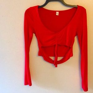 Pretty little thing long sleeve crop top.